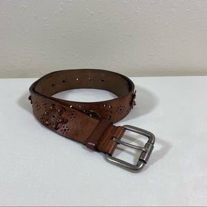 NWT Austin Italian Leather Small Belt leather Roses